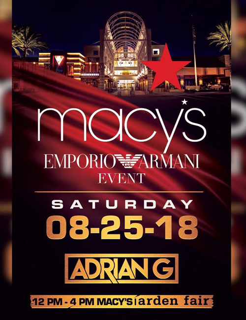 DJ Adrian Macy's Armani